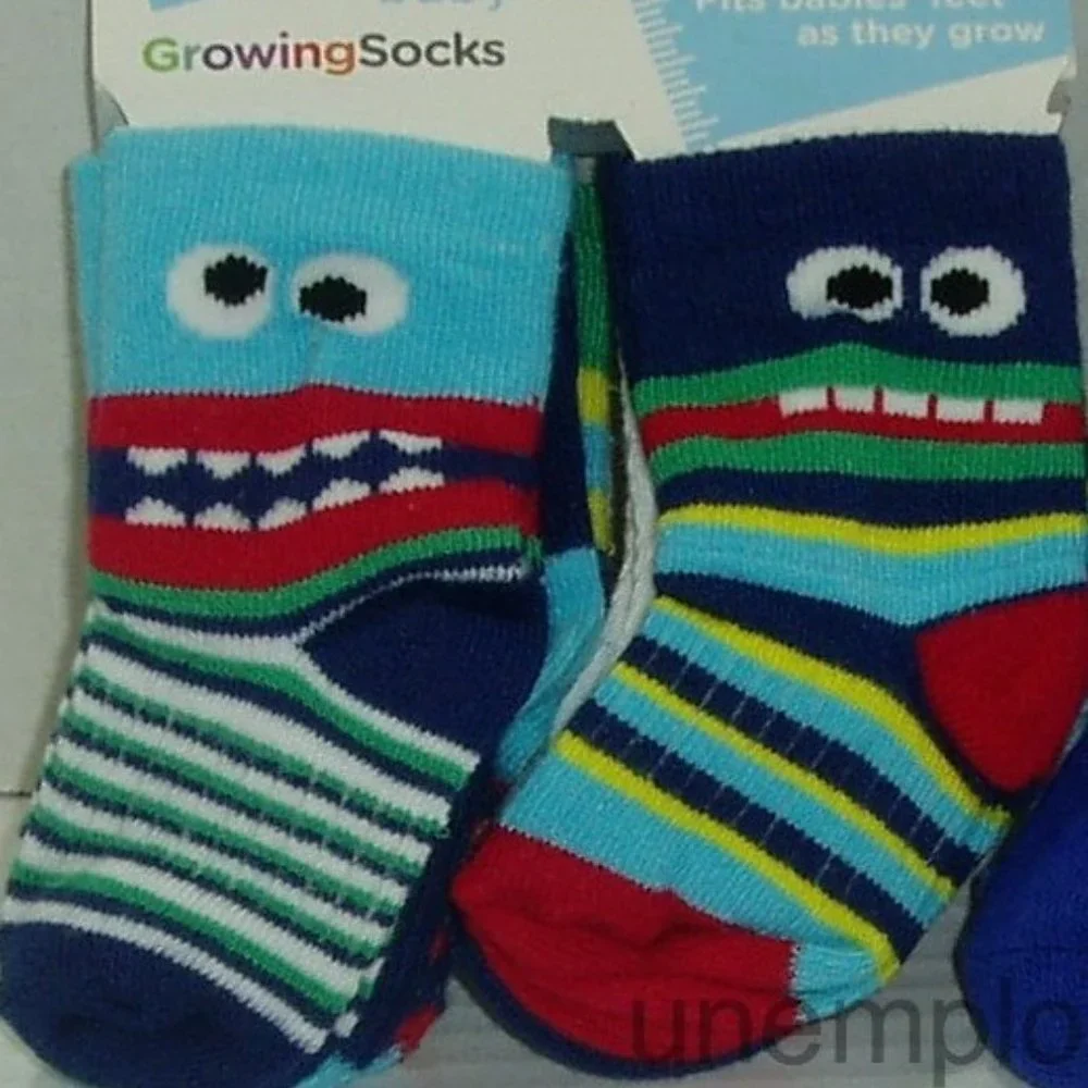 Boys Crew Socks Monster Rocket Stars Moon Peds Growing Lot 10 pair